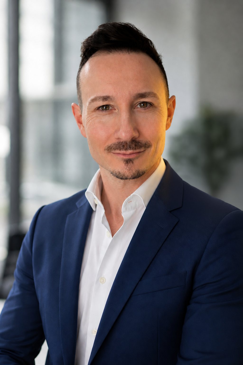 Manuel Dandler im dunkelblauen Sakko