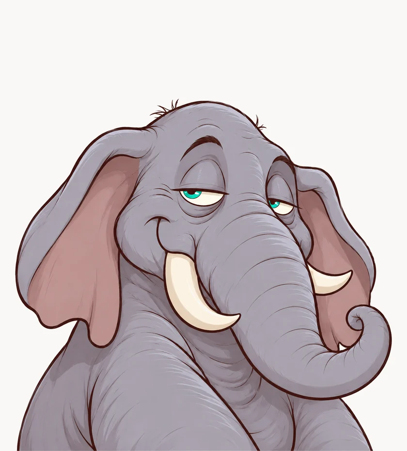 Der Elefant als Cartoonfigur